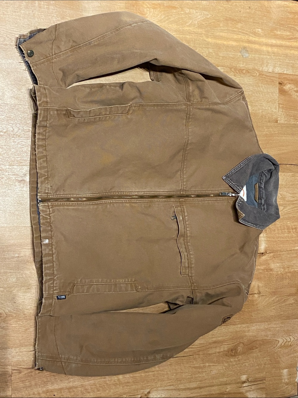 Sorel Vintage Jacket -Mens Full Zip Brown Corduroy  Fleece Lined  Chore Coat